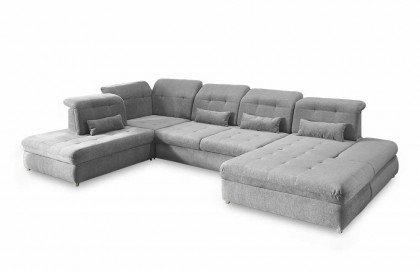 Arezza von Benformato - XXL-Sofa Ausführung links grau