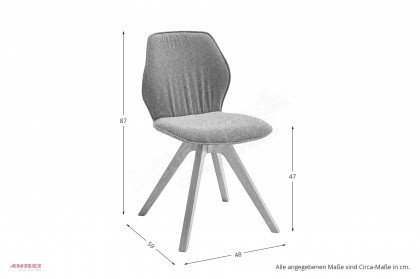 Stuhl 830 von ANREI - Stuhl mit 4-Fußgestell in Asteiche
