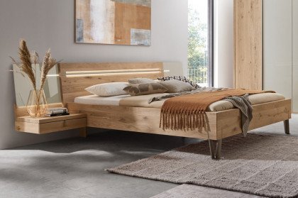 Cubo von Thielemeyer - Komfort-Bett Wildeiche mit Designleiste