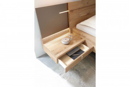 Cubo von Thielemeyer - Komfort-Bett Wildeiche mit Designleiste
