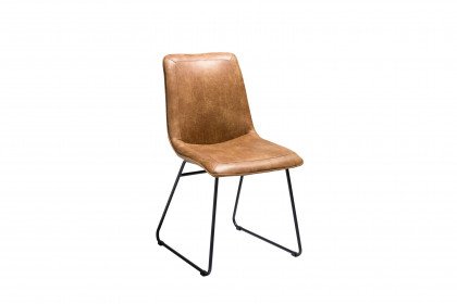 Daisy von HABUFA - Stuhl mit einem cognacfarbigen Bezug