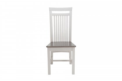 Boston von Jumek - Stuhl aus Kiefer in Weiß & Grau