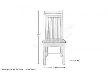 Boston-dining von Jumek - Stuhl aus Kiefer in Weiß & Grau