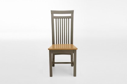 Boston von Jumek - Stuhl aus Kiefer in Grau & Laugenfarbe