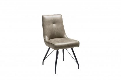 Bogard von HABUFA - Esszimmerstuhl in Olive/ Metall Schwarz