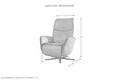 1920 von Himolla - Ledersofa Ausführung links canyon