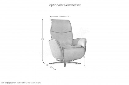 1920 von Himolla - Ledersofa Ausführung rechts canyon