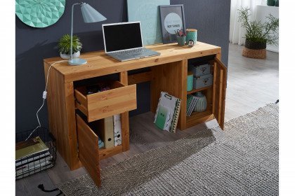 WZ-0059 von GK Möbelvertrieb - Schreibtisch eichefarbig