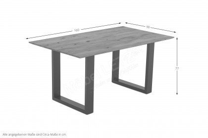 Das Tischsystem von Wohnglücklich - Esstisch Eiche/ Metall