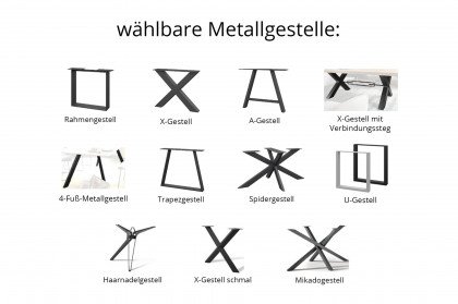 Das Tischsystem von Wohnglücklich - Tisch Wildeiche/ Edelstahl