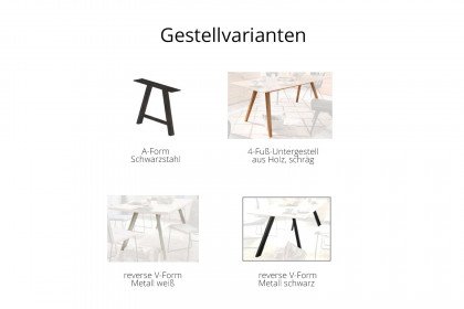 Das Tischsystem von Wohnglücklich - Tisch Wildeiche/ A-Gestell