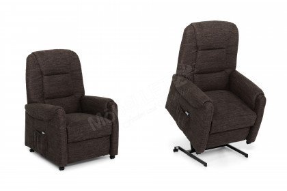 Francie aus der Kollektion Letz - Fernsehsessel grey-brown