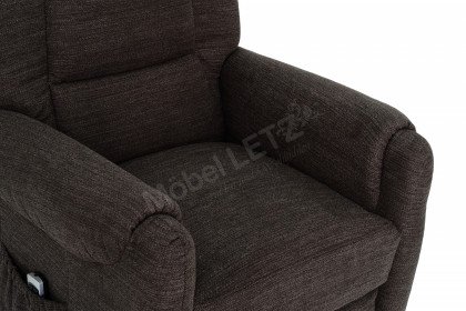 Francie aus der Kollektion Letz - Fernsehsessel grey-brown