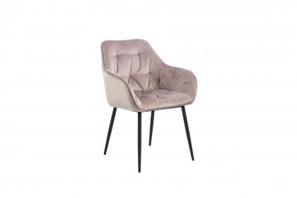 Brooke von AC Design - 4-Fuß-Stuhl in Rosa/ Schwarz