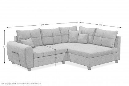 Lea von ED-Lifestyle - Couch Ausführung rechts denim