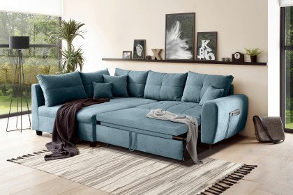 Lea von ED-Lifestyle - Couch Ausführung links denim