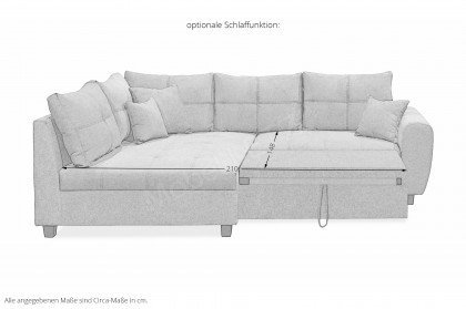 Lea von ED-Lifestyle - Couch Ausführung links denim