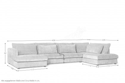Verbier von Easy Sofa - Wohnlandschaft rechts creme