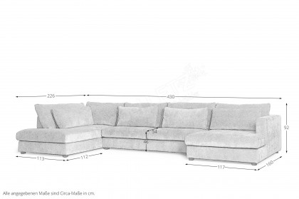 Verbier von Easy Sofa - Wohnlandschaft links creme