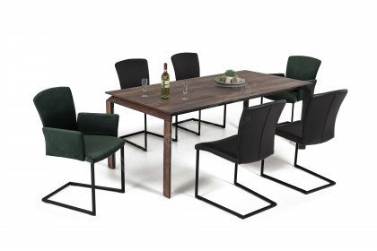 ET521/ Carola von Gwinner S-Design - Essgruppe mit Auszugstisch und 6 Stühlen