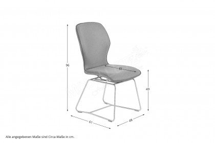 ET524/ Kaia von Gwinner S-Design - Essgruppe mit Auszugstisch und 6 Stühlen