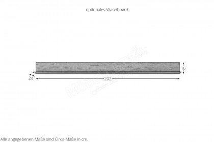 WM 2140 von Wöstmann - Wohnwand B050 Eiche/ Metall carbonfarbig
