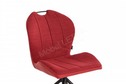 New York von Akante - Stuhl in Rot/ Stahl schwarz