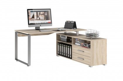 System von Maja Möbel - Schreibtisch mit viel Verstauungsmöglichkeiten