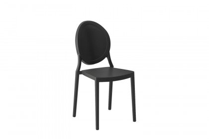 Leon-dining von Akante - Stuhl aus Kunststoff in Schwarz