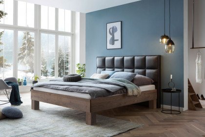Premium Plus von BED BOX - Holzbett Wildeiche grau