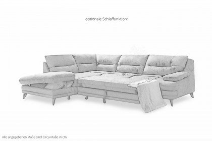 Bologna von COTTA - Ecksofa Ausführung links brown