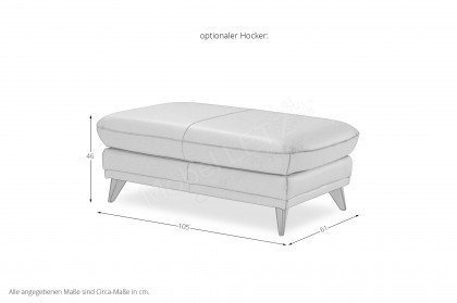 Bologna von COTTA - Ecksofa Ausführung links brown