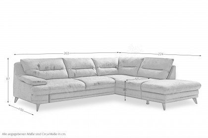 Bologna von COTTA - Ledercouch rechts mouse