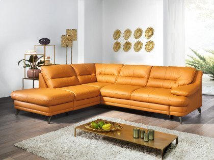 Bologna von COTTA - Eckgarnitur links amber