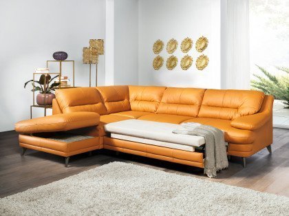 Bologna von COTTA - Eckgarnitur links amber