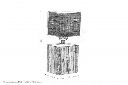 Tisch-Lampe von Sprenger Möbel - Lampe Sumpfeichenholz