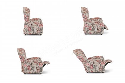 Friesland-Basic von Polsteria - Relaxsessel Blumen-beige