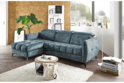 Togo von ED-Lifestyle - Ecksofa links smoke-blue