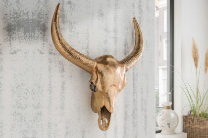Bull Skull von Lebenswert - Wandschmuck gold