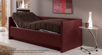 Lido 6 von Ruf Betten - Polsterbett rot-braun ca. 100 x 200 cm