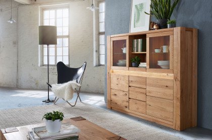 WZ-0484 von GK Möbelvertrieb - Highboard II aus Wildeiche
