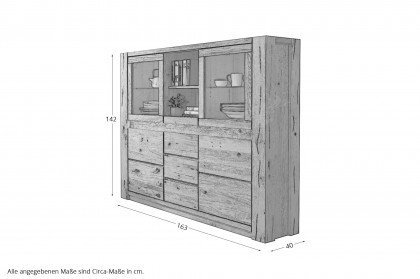 WZ-0484 von GK Möbelvertrieb - Highboard II aus Wildeiche