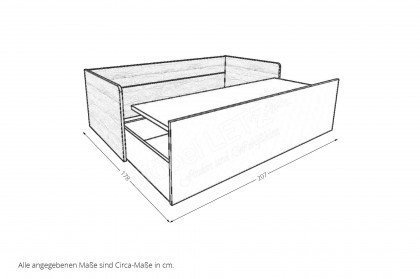 Achat von Priess - Kastenliege mit Doppelbettfunktion grau - Sonoma Eiche