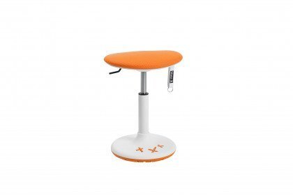 Sitness X Stool 20 von Topstar - Hocker weiß/ orange mit Ski-Schlaufe