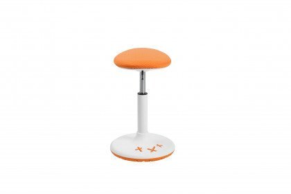 Sitness X Stool 20 von Topstar - Hocker weiß/ orange mit Ski-Schlaufe