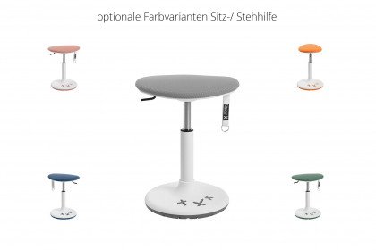Sitness X Up Table 20 von Topstar - Schreibtischkombi in Grau/ Weiß