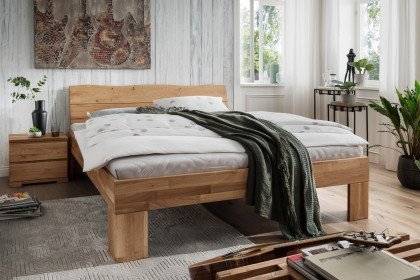 Astoria von Nature Living - Bett mit Baumkanten-Kopfteil Wildeiche