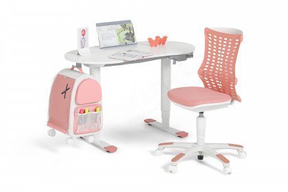 Sitness X Up Table 10 von Topstar - Schreibtischensemble rosa/ weiß