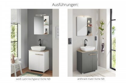 Solid von IMV Steinheim - Badezimmer weiß Hochglanz/ Eiche