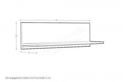 Anouk von Transland® - graues Hängeregal ca. 95 cm breit